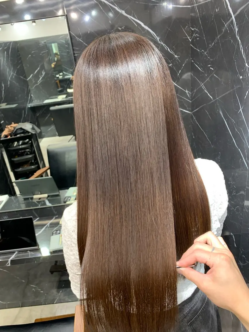 ロング 髪質改善 トリートメント 縮毛矯正 大西 魁知のヘアスタイル