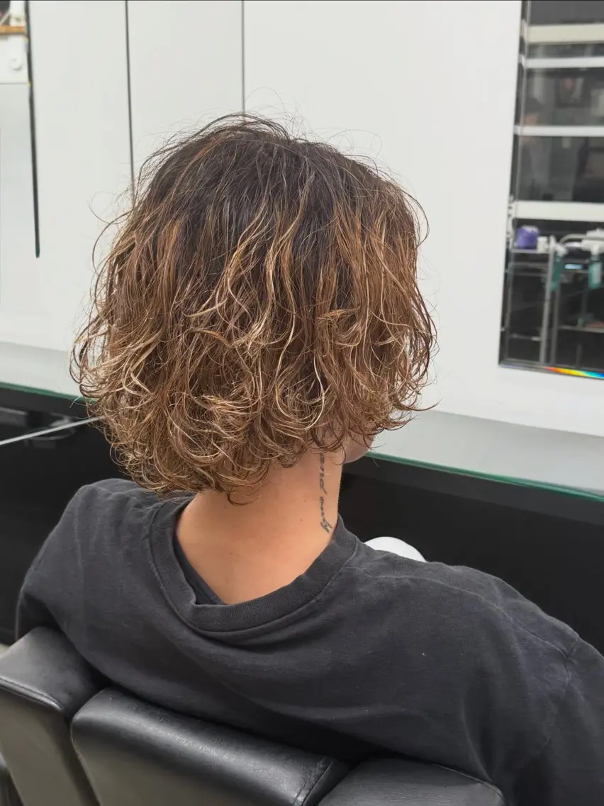 メンズ パーマ 流河 メンズカラー/パーマのヘアスタイル