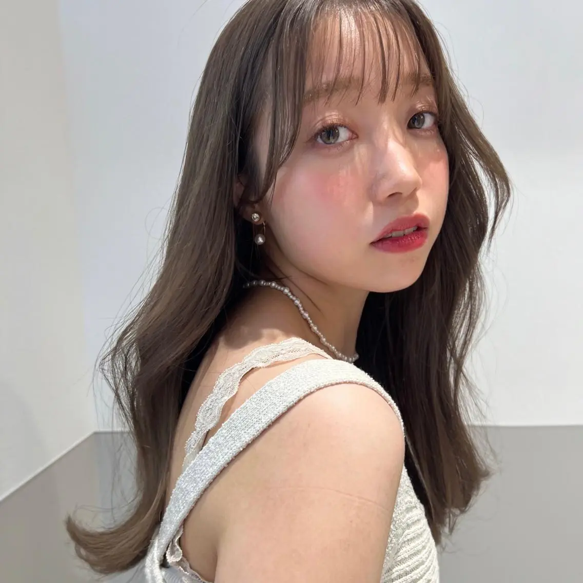 ロング 韓国風ヘア ロング カット トリートメント 韓国モテhair🍑 momoのヘアスタイル