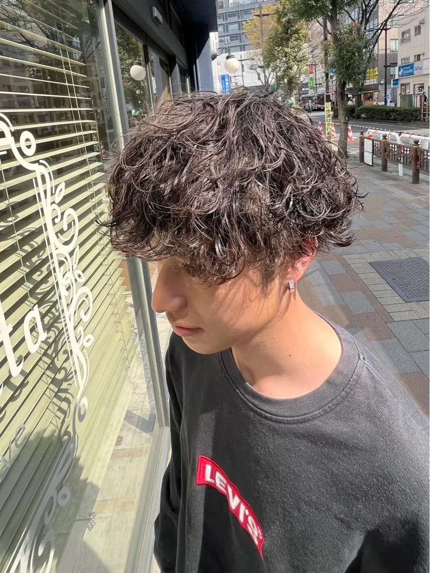 波巻きパーマ+カットの写真