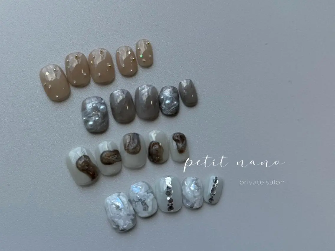 ネイル ニュアンスネイル 春ネイル ハンドネイル nail◯ petitnanoのネイルデザイン