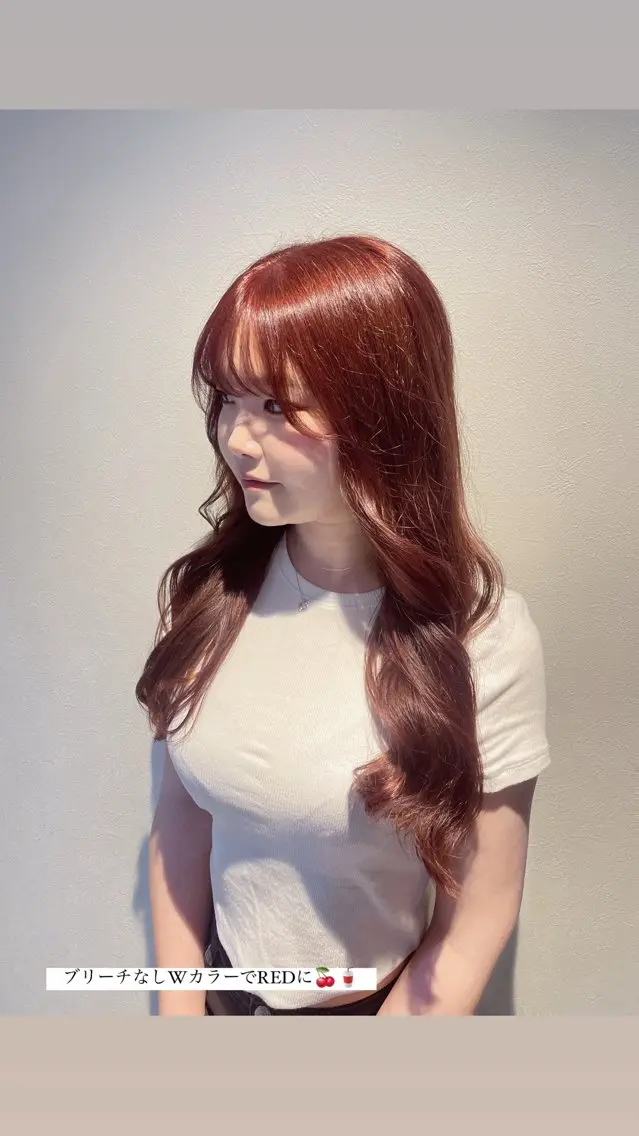 ロング カラー ブリーチ ダブルカラー ブリーチなしカラー AMI 【RAWTOKYOのヘアスタイル