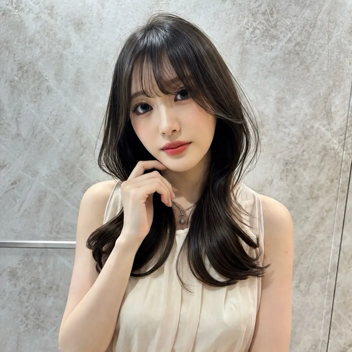 ミディアム カラー カット トリートメント ❣️韓国/レイヤー/ 透明感カラー/まさのヘアスタイル