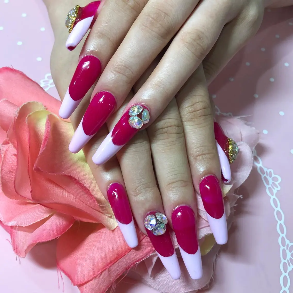 ロング ネイル ハンドネイル 《LB》ラブリエ Nail&eyeのマツエク・マツパデザイン