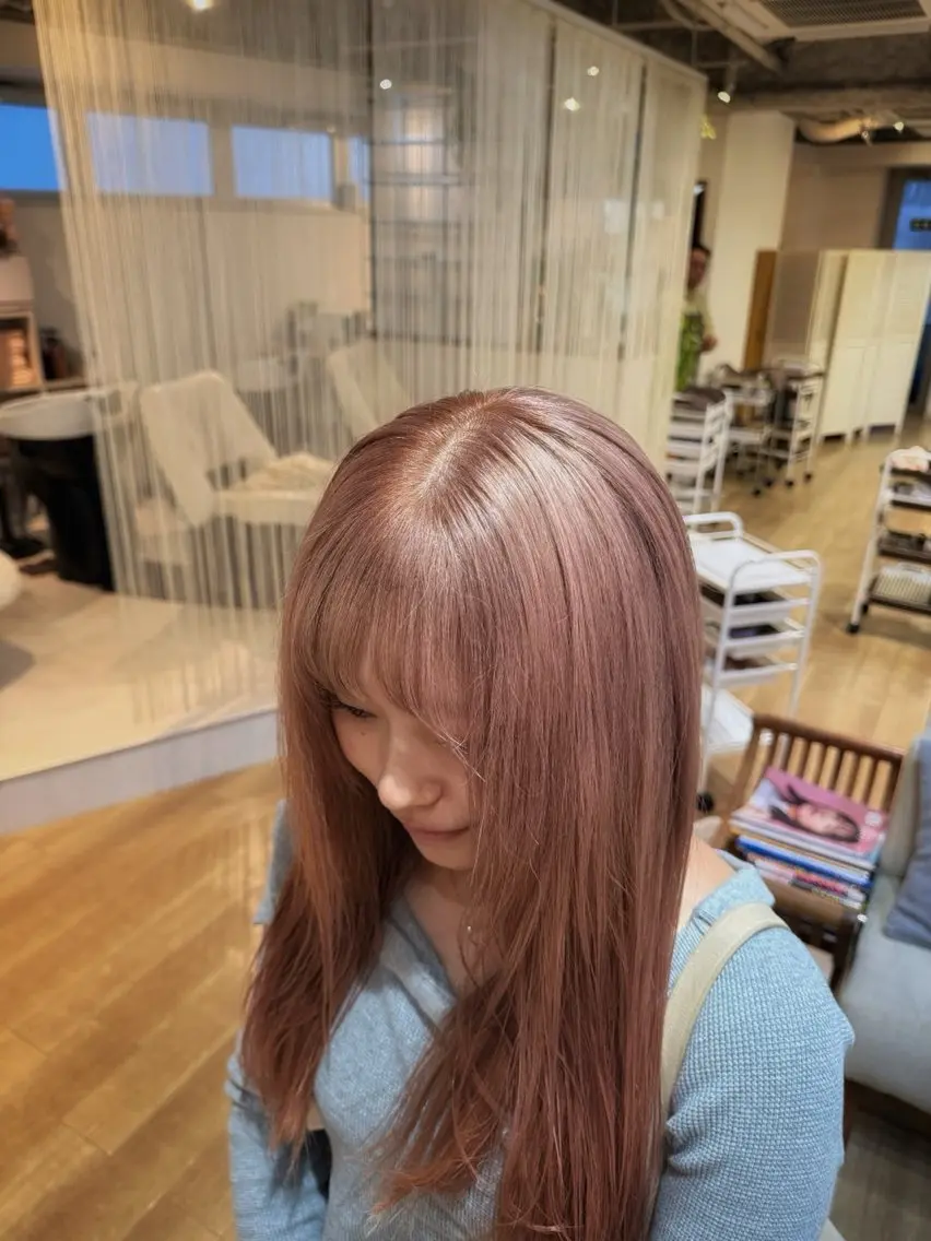 ロング カラー カット ヘアカラー トリートメント RENA｜ 可愛いヘアカラーのヘアスタイル