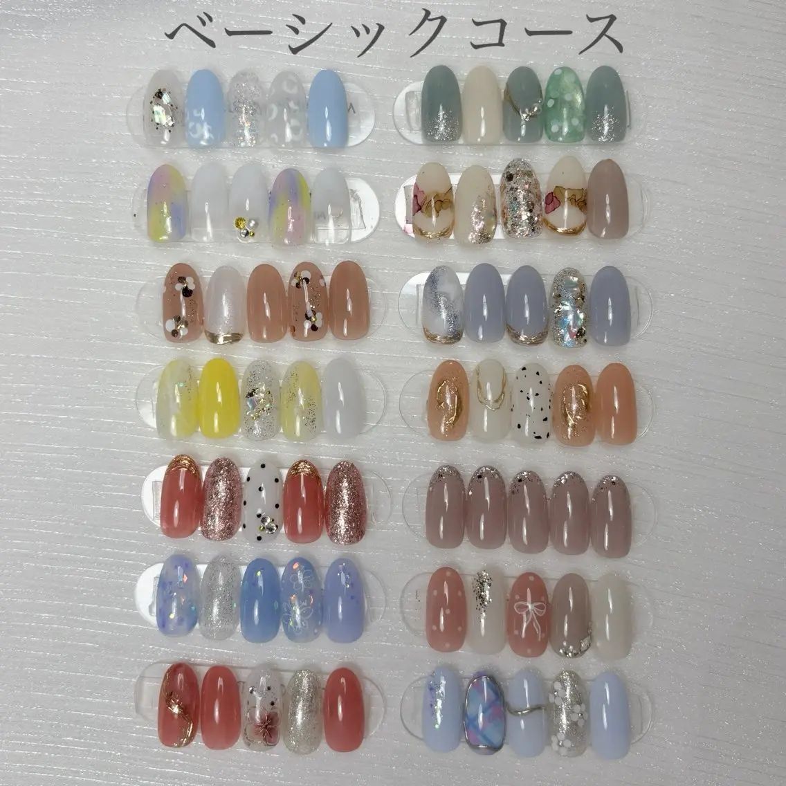 ネイル 長さ出し 春ネイル ハンドネイル NailSalon Nicoaiのネイルデザイン