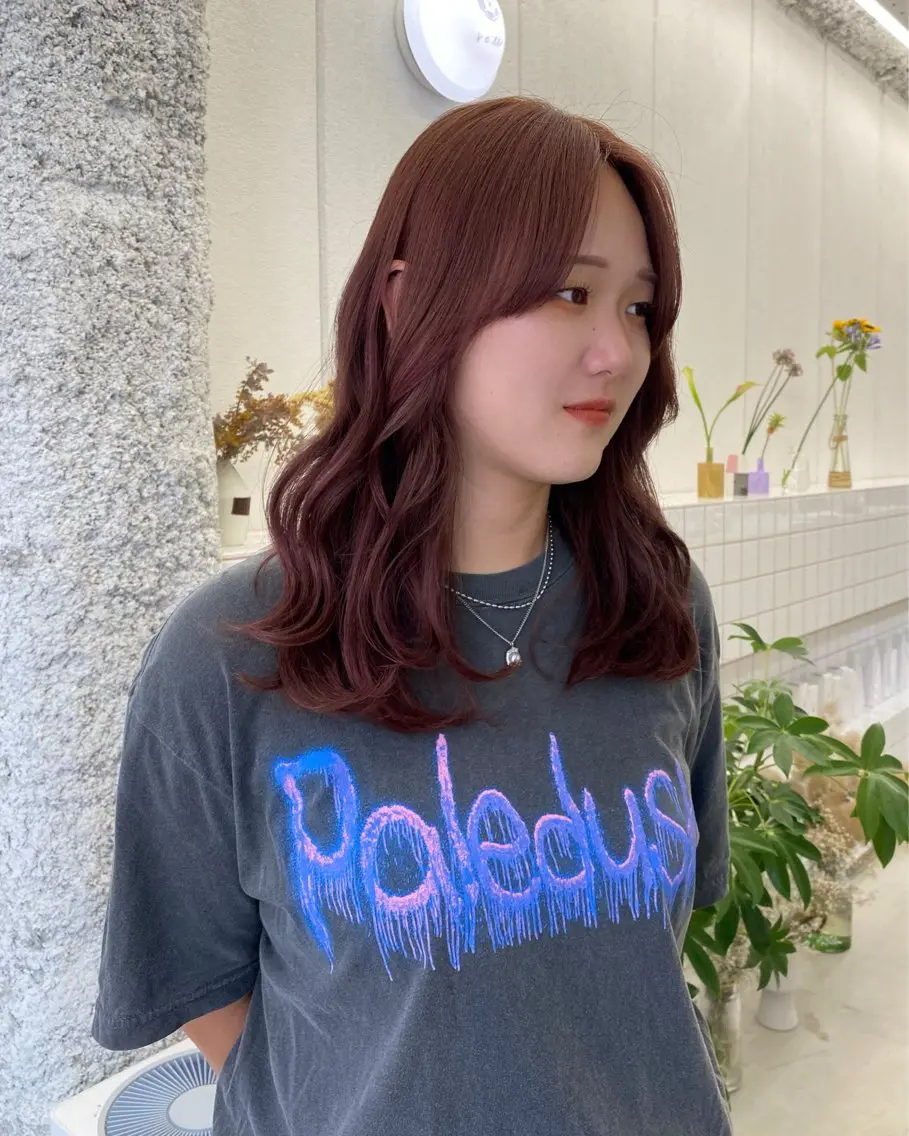 ロング カラー ブリーチ ブラウンカラー ダブルカラー ブリーチなしカラー ピンクカラー カット ヘアカラー トリートメント NIKO/名古屋/ 髪質改善/艶髪のヘアスタイル