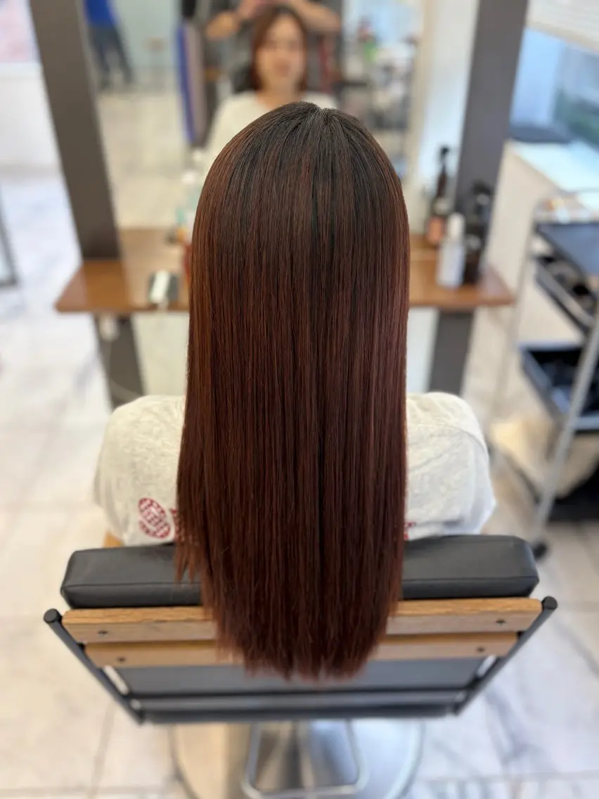 ロング パーマ 縮毛矯正 美髪矯正🍀 似合わせカット渡邊のヘアスタイル