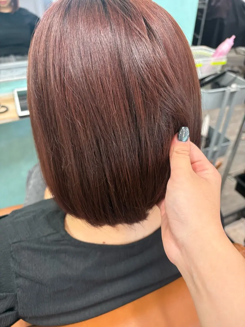 ショート カラー ブラウンカラー ピンクカラー ピンクブラウン ERII /伏見 カットモデル募集中！のヘアスタイル
