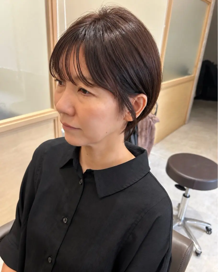 ショート 髪質改善 カット トリートメント ヘッドスパ 久木原 ゆりのヘアスタイル