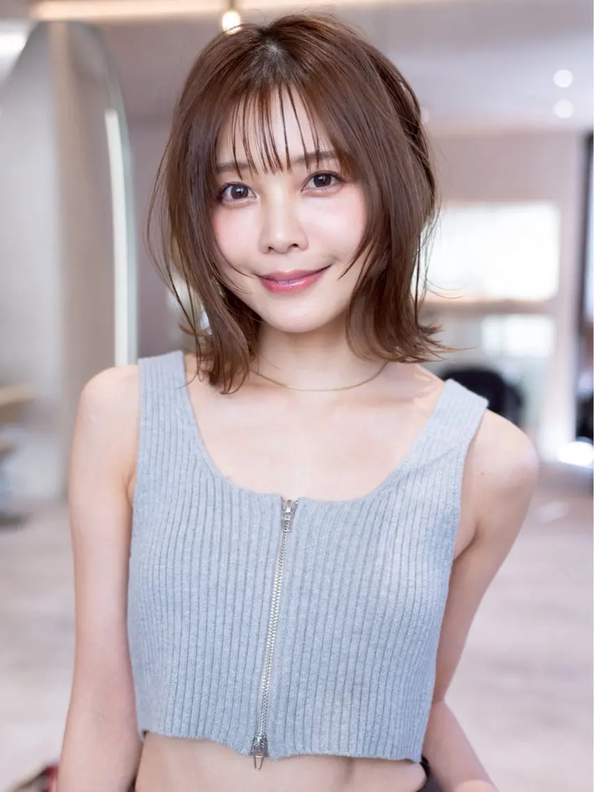 ミディアム カラー カット ヘアカラー トリートメント 🉐レイヤー/塩見 弘樹🉐渋谷のヘアスタイル