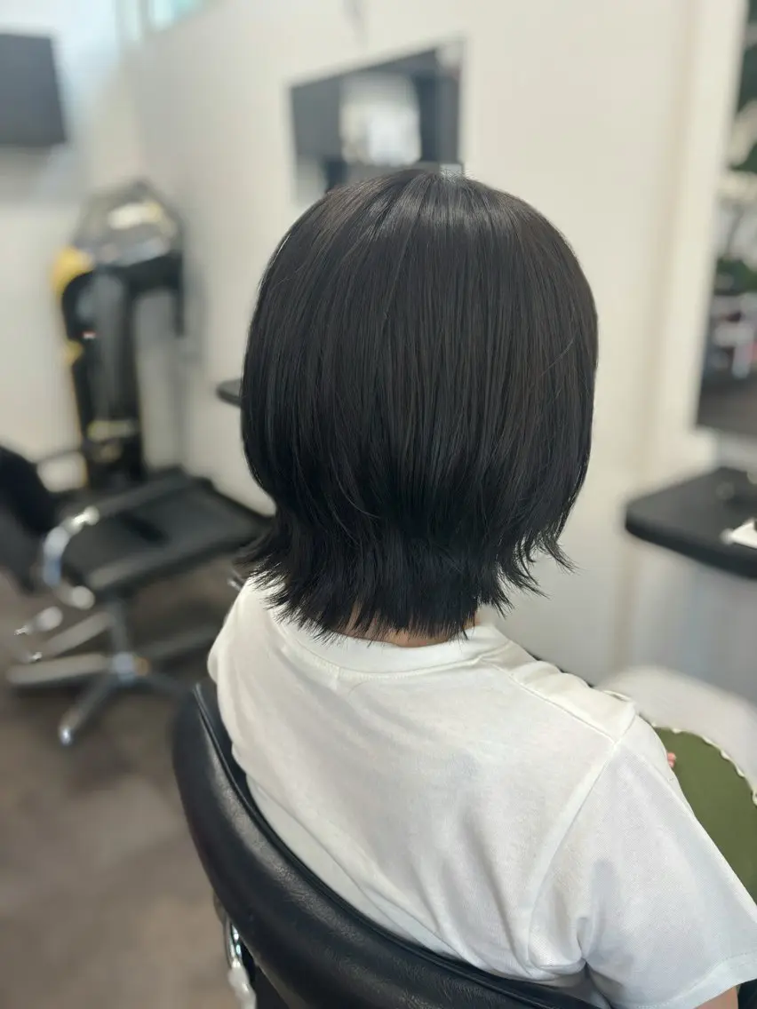 ショート カラー ウルフカット カット ヘアカラー NONOKA Zina千早店のヘアスタイル