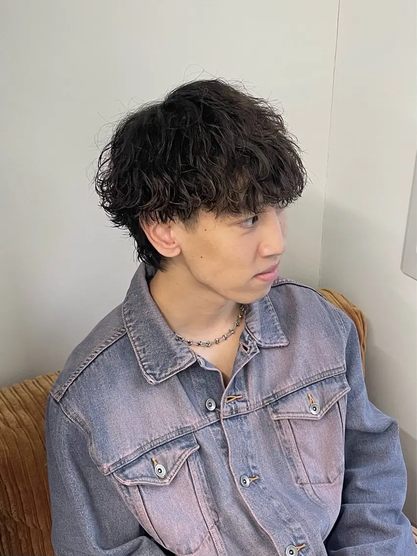 🌊men's【波巻きスパイラルパーマ】内部補修トリートメント付きの写真