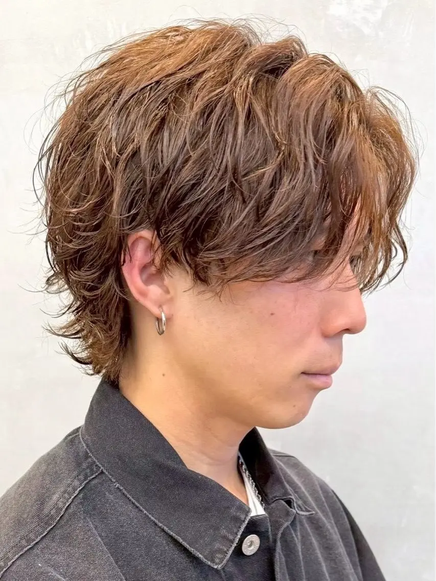 パーマ メンズ カット パーマ 岸田 和樹のヘアスタイル