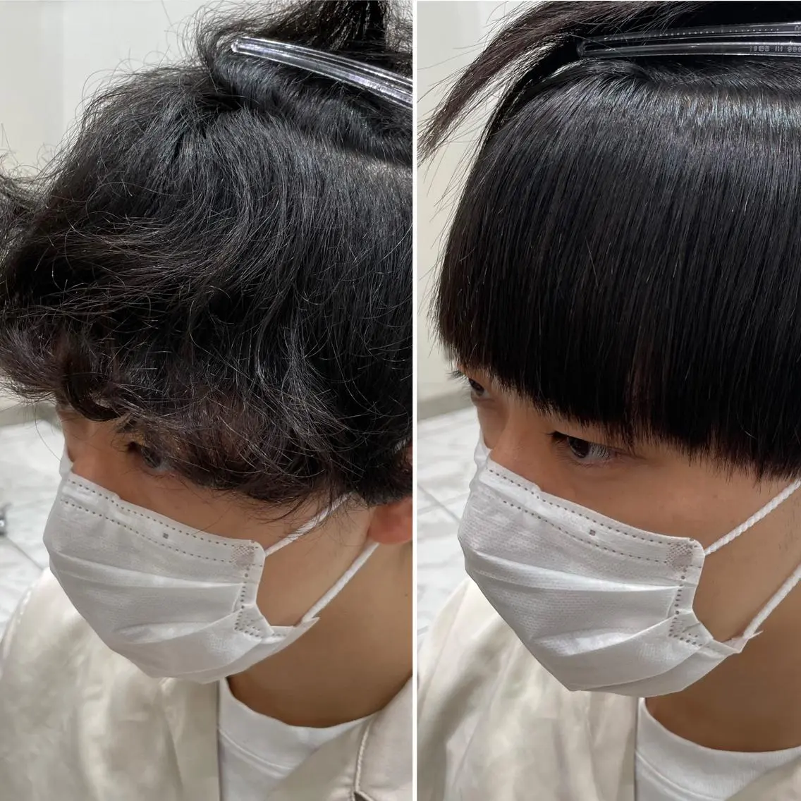 ショート パーマ メンズ カット 縮毛矯正 【メンズ縮毛矯正】 田中秀斗のヘアスタイル