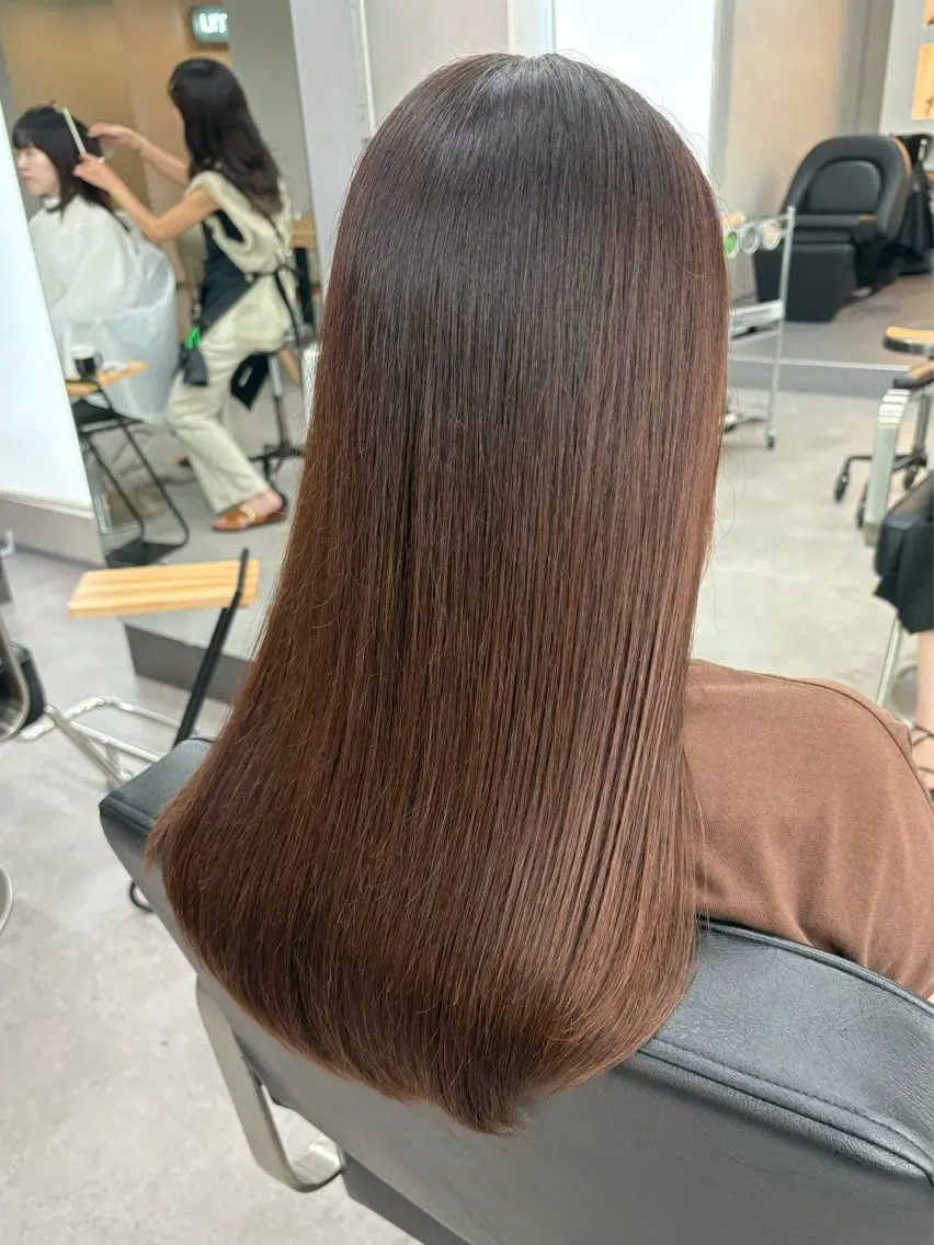 ✂️【フルコース】カット+透明感カラー+ 極潤クオライン縮毛矯正+カット+高保湿3step TRの写真
