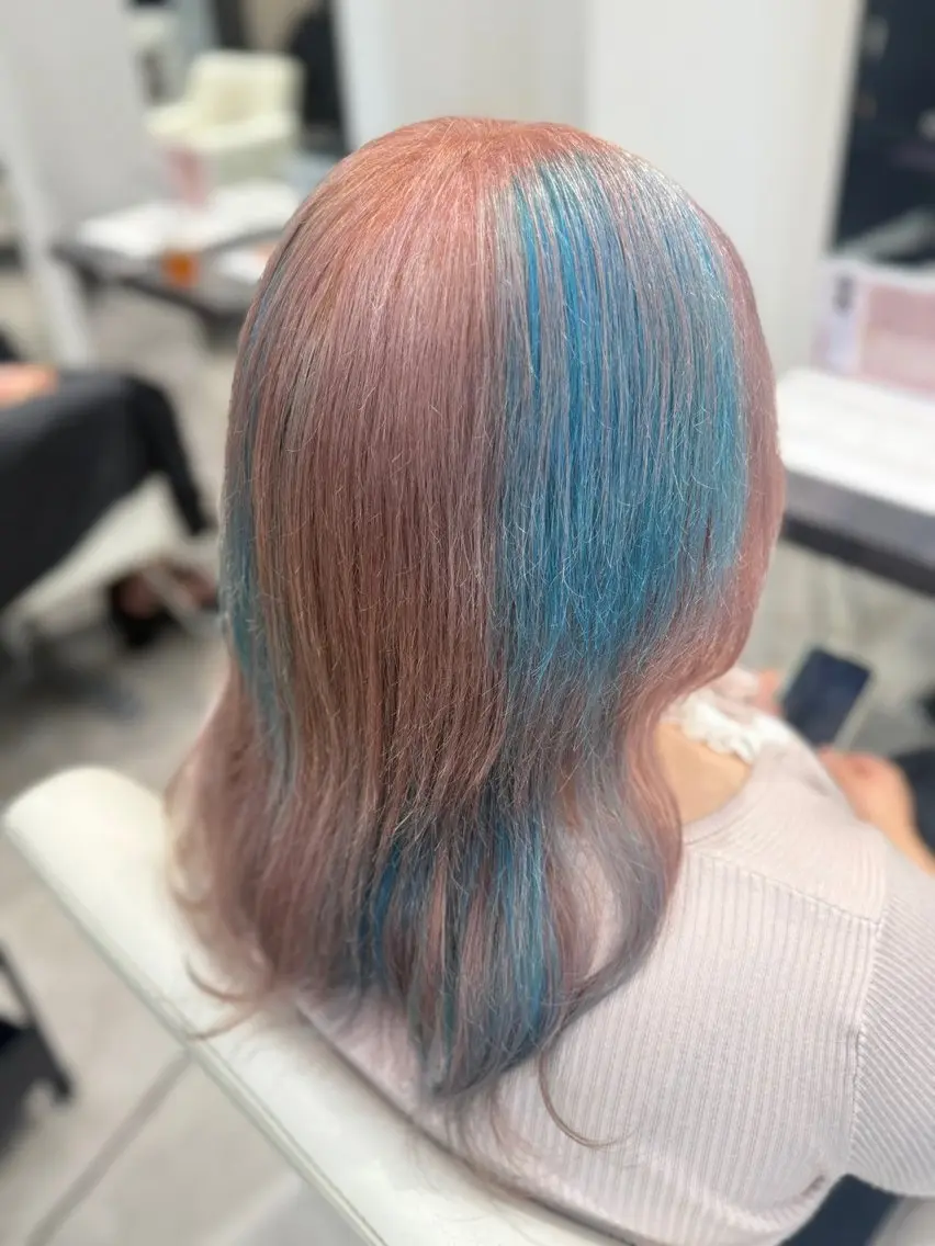 セミロング カラー ヘアカラー トリートメント 渋谷髪質改善/縮毛 矯正/かすが🪽🫧のヘアスタイル