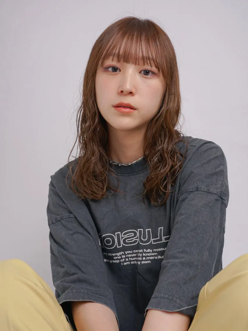 ミディアム 大山 ひよりのヘアスタイル