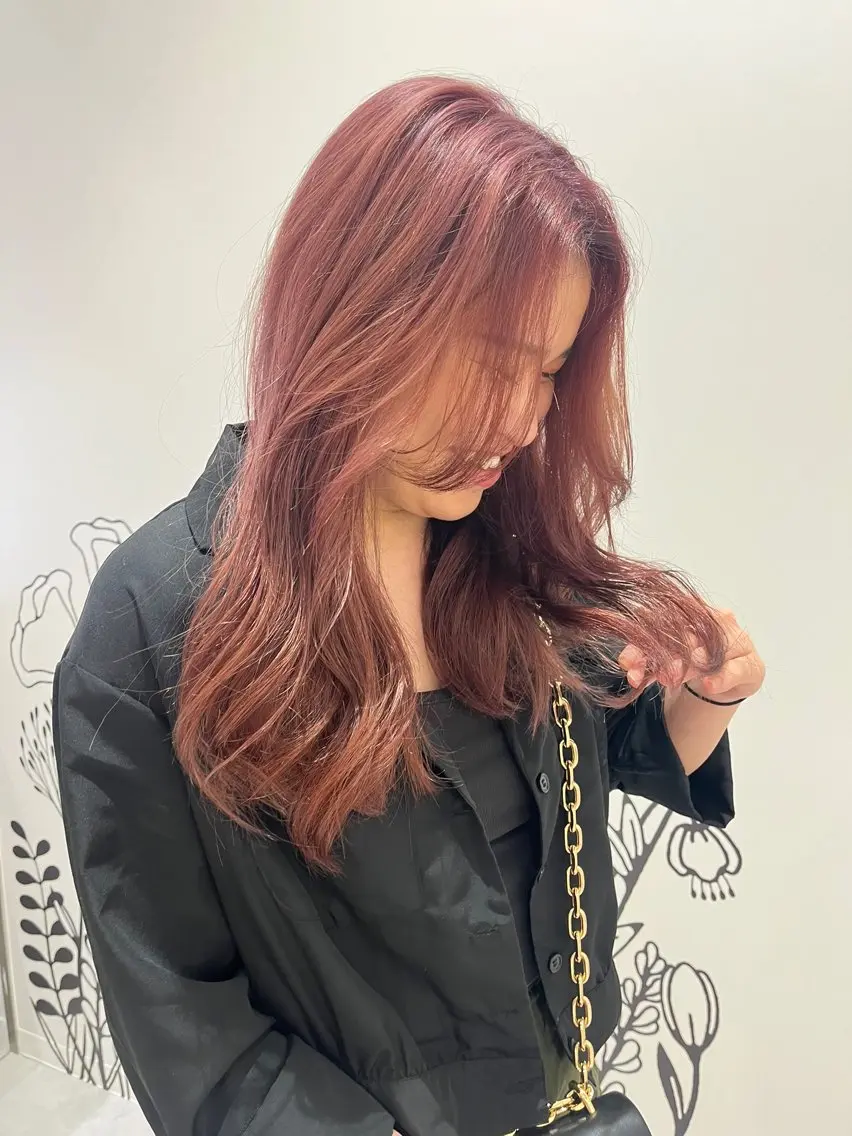 ロング カラー ヘアカラー 🩷ダブルカラー/ 暖色カラー🌟るみのヘアスタイル