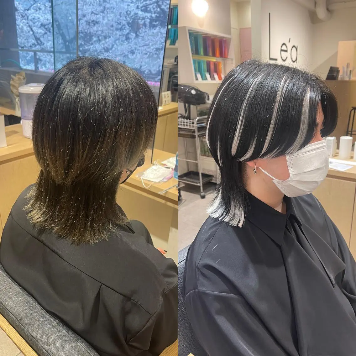 ショート カラー ハイライトカラー エクステ ハイライト ヘアカラー エクステ インナーエクステ渋谷 🦋KAJIのヘアスタイル