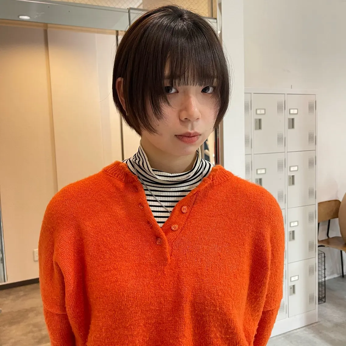 ショート 顔まわりレイヤー 伸ばしかけ レイヤーカット 江藤貴基 レイヤー カット【駅徒歩⑥歩】のヘアスタイル