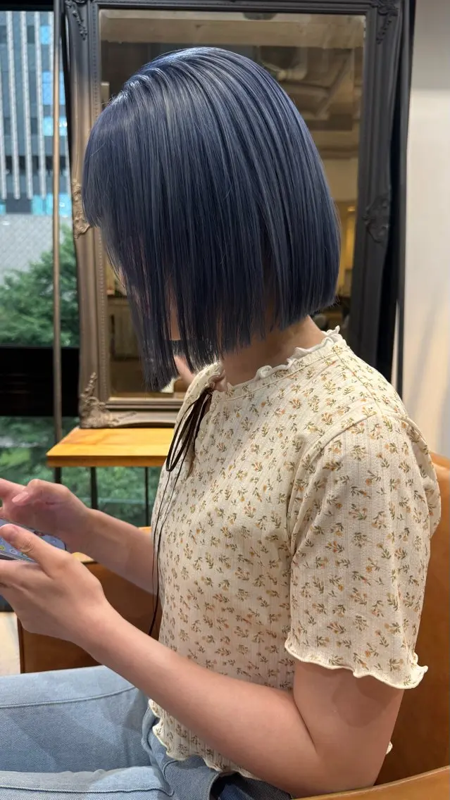 ショート カラー 透明感カラー ボブ 大人ボブと似合 わせカラー/馬場 翼のヘアスタイル