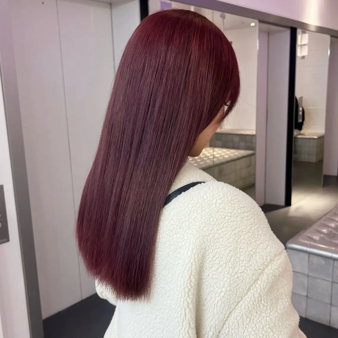 ロング カラー ブリーチ ピンクカラー 🍒暖色✖️レイヤー ／Haruna🍒のヘアスタイル