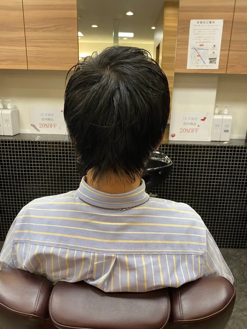 ショート メンズ メンズカット０円 モデル募集野田阪神のヘアスタイル