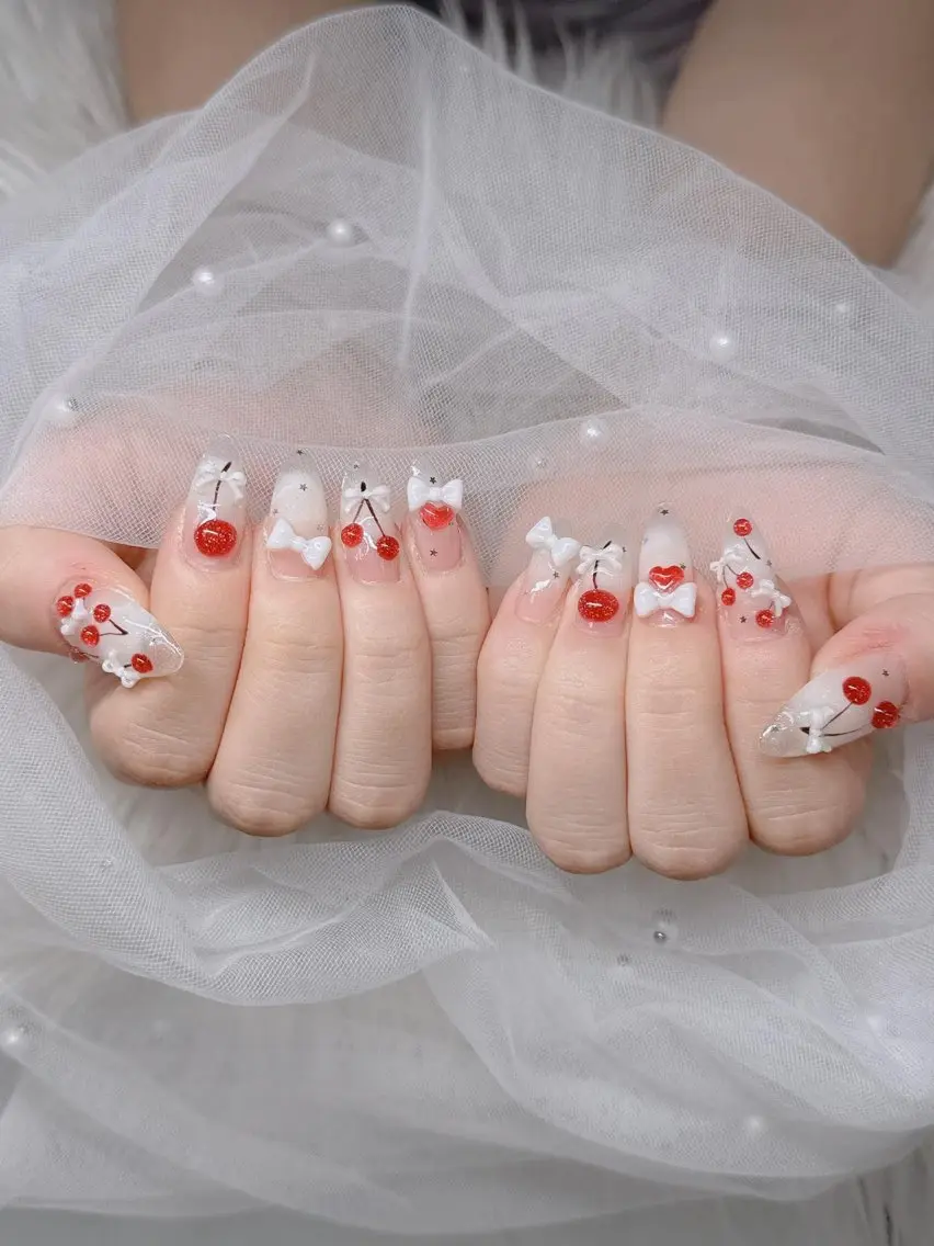 ネイル 長さ出し グラデーション 卒業式 キラキラネイル マグネットネイル ハンドネイル Lee Nailsのネイルデザイン