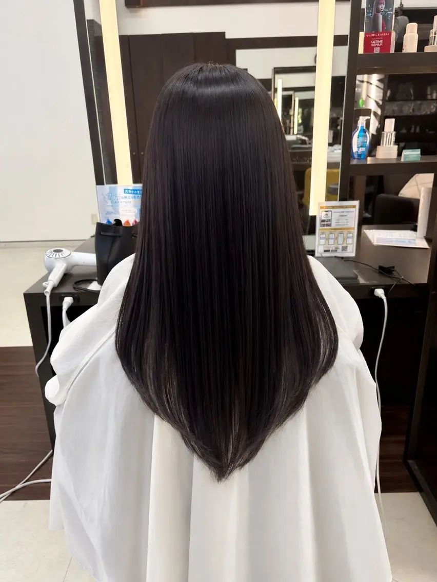ロング ロングレイヤー 韓国風ヘア レイヤーカット ロング ⑅.* ୨୧こわた みく୨୧⑅.*のヘアスタイル