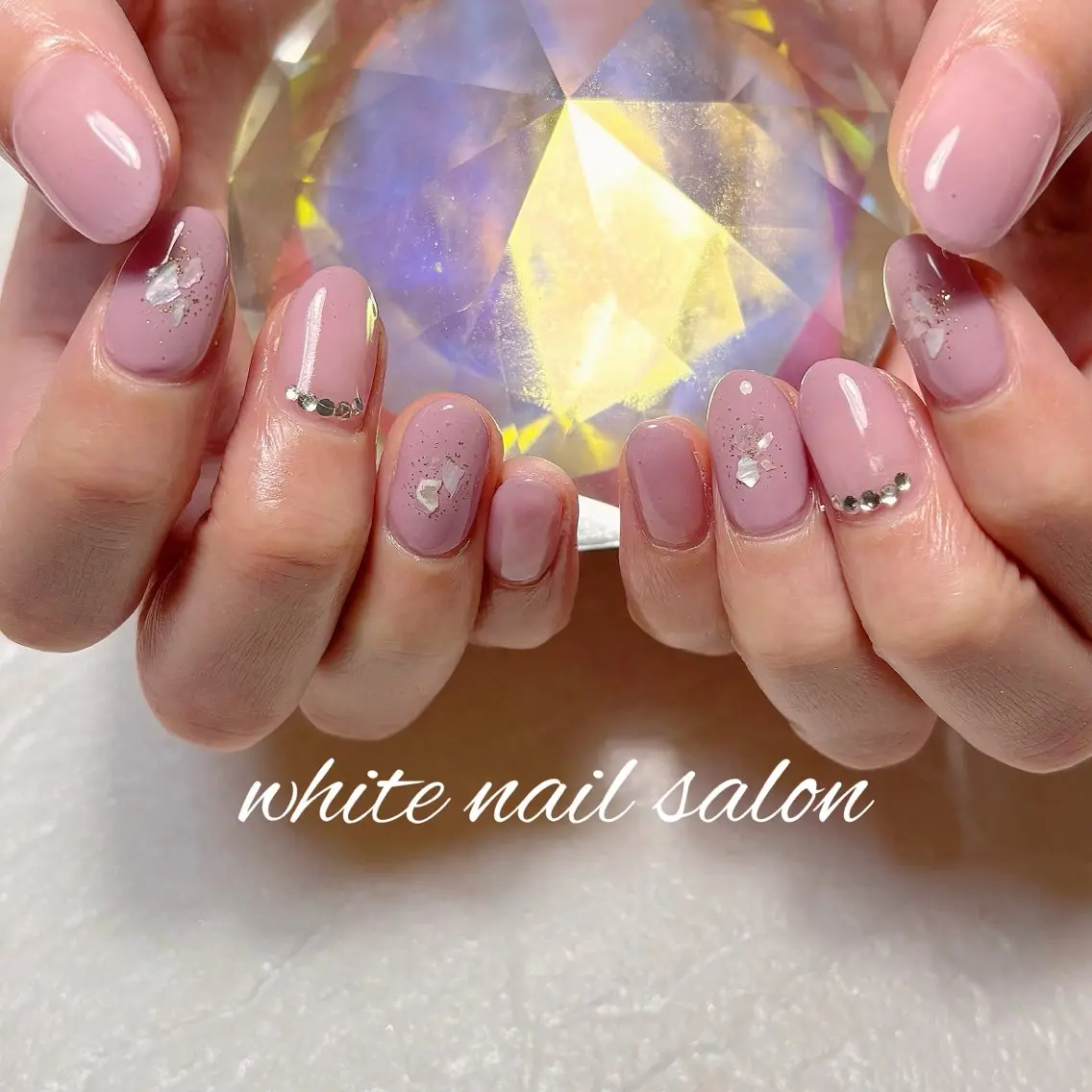 ネイル フットネイル ラメ(グリッター) ハンドネイル white nail salonのネイルデザイン