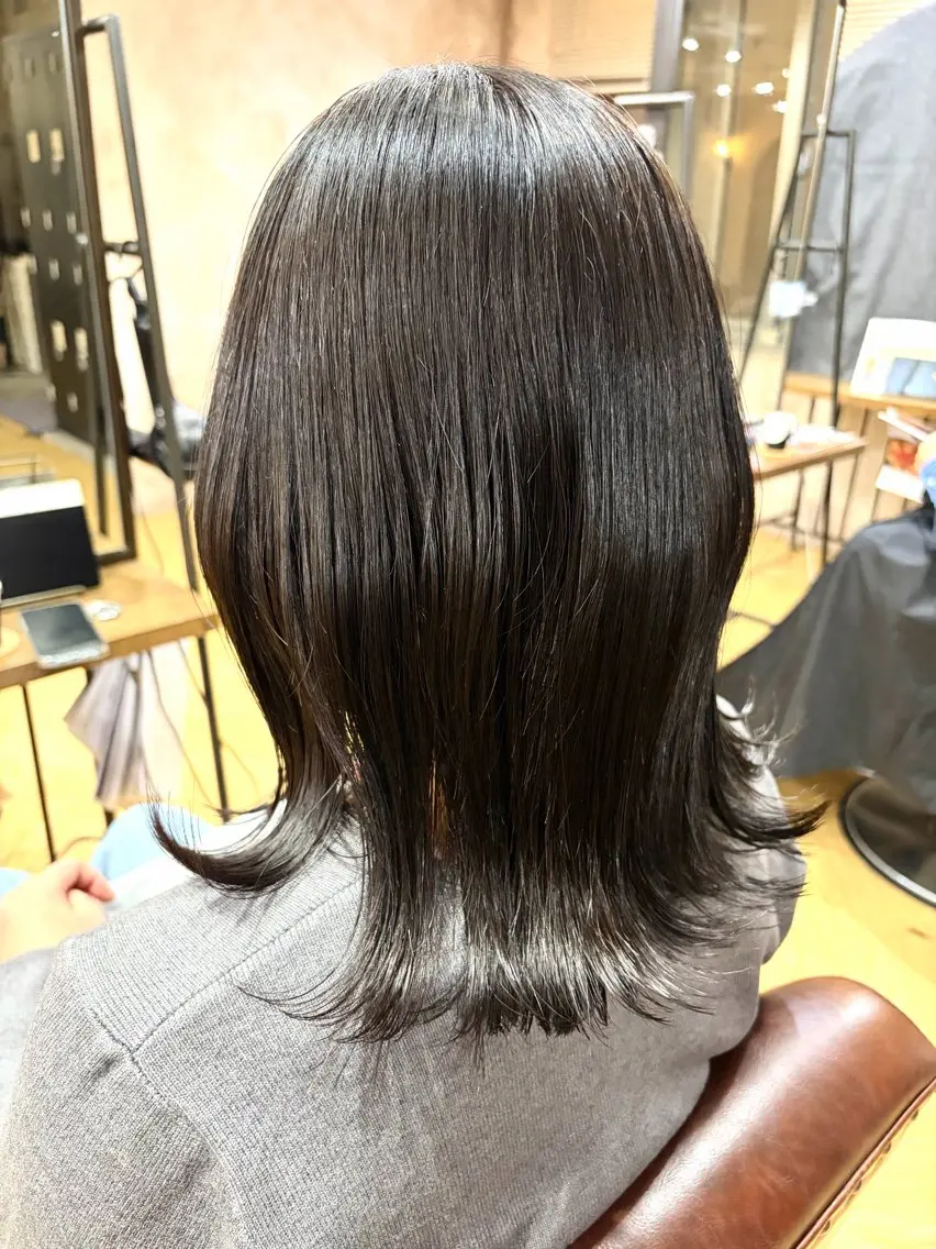 ミディアム カラー 透明感カラー グレージュ ヘアカラー 【髪質改善】 TAIGA🐯のヘアスタイル