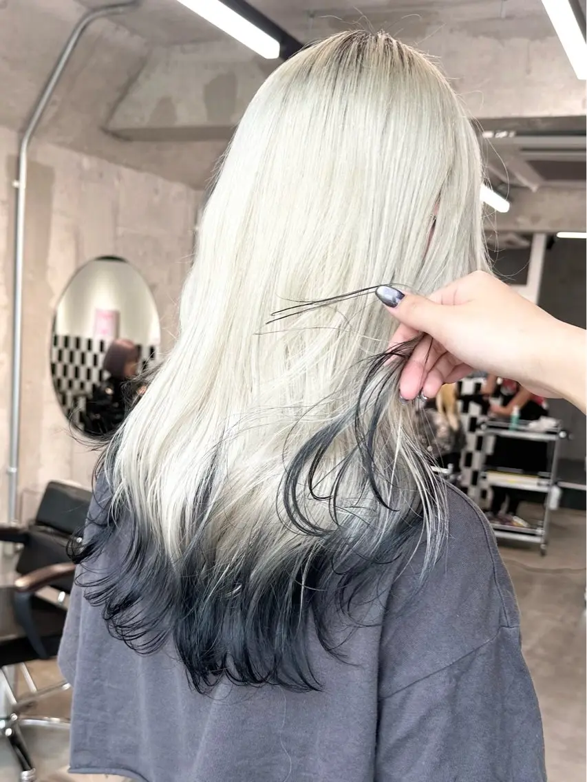 ロング ヘアカラー トリートメント 🤍ムラ修正ブリーチ 🤍原宿/YUUのヘアスタイル