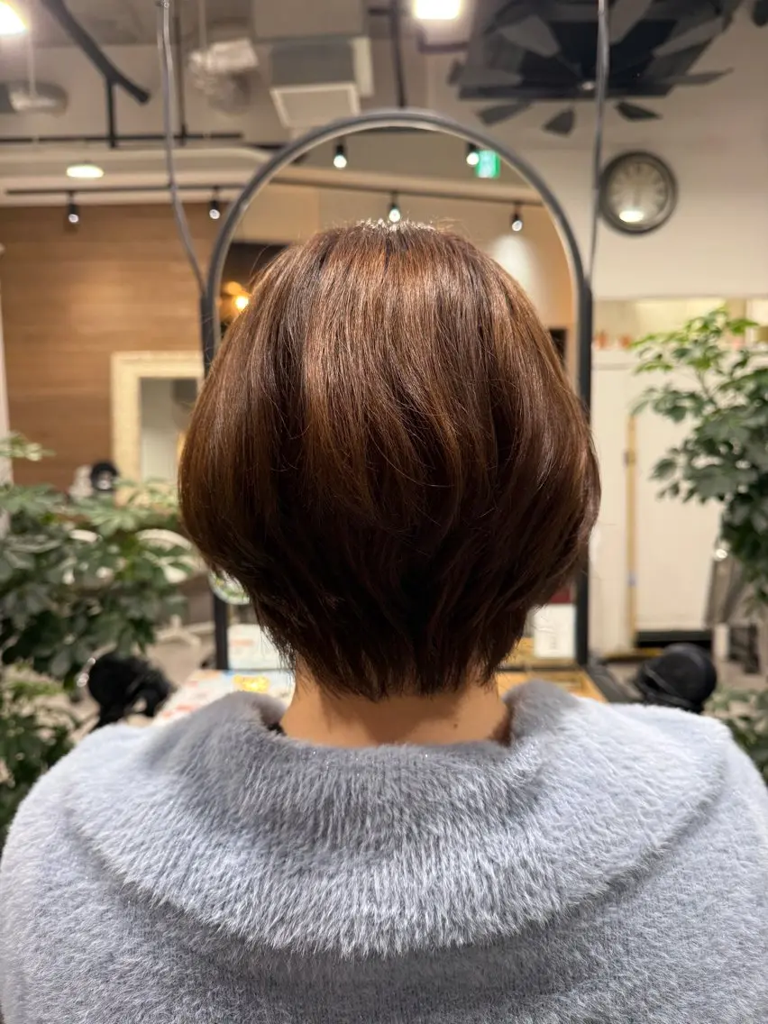 ショート オリーブ🫒レイヤー /平尾/りの‎🤍のヘアスタイル