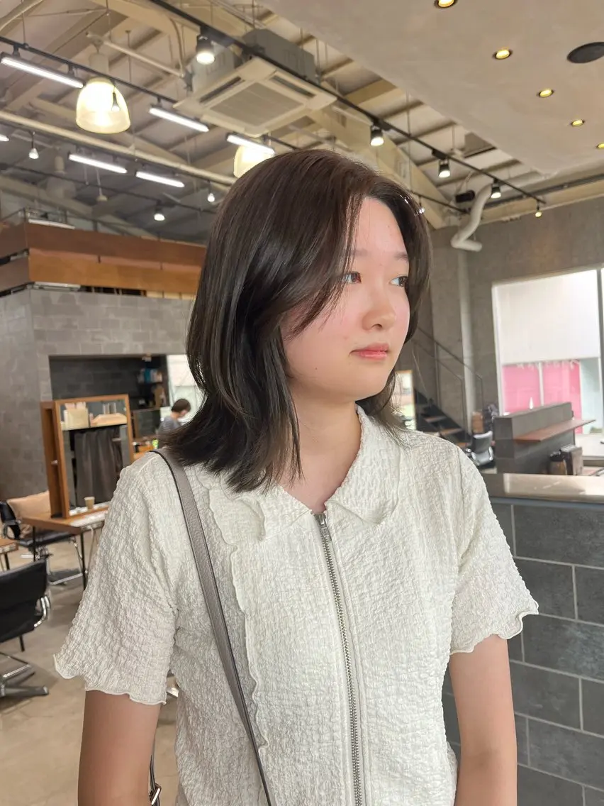 ミディアム カラー カット ヘアカラー トリートメント ヒラノホナミ 🫧艶髪🫧髪質改善のヘアスタイル