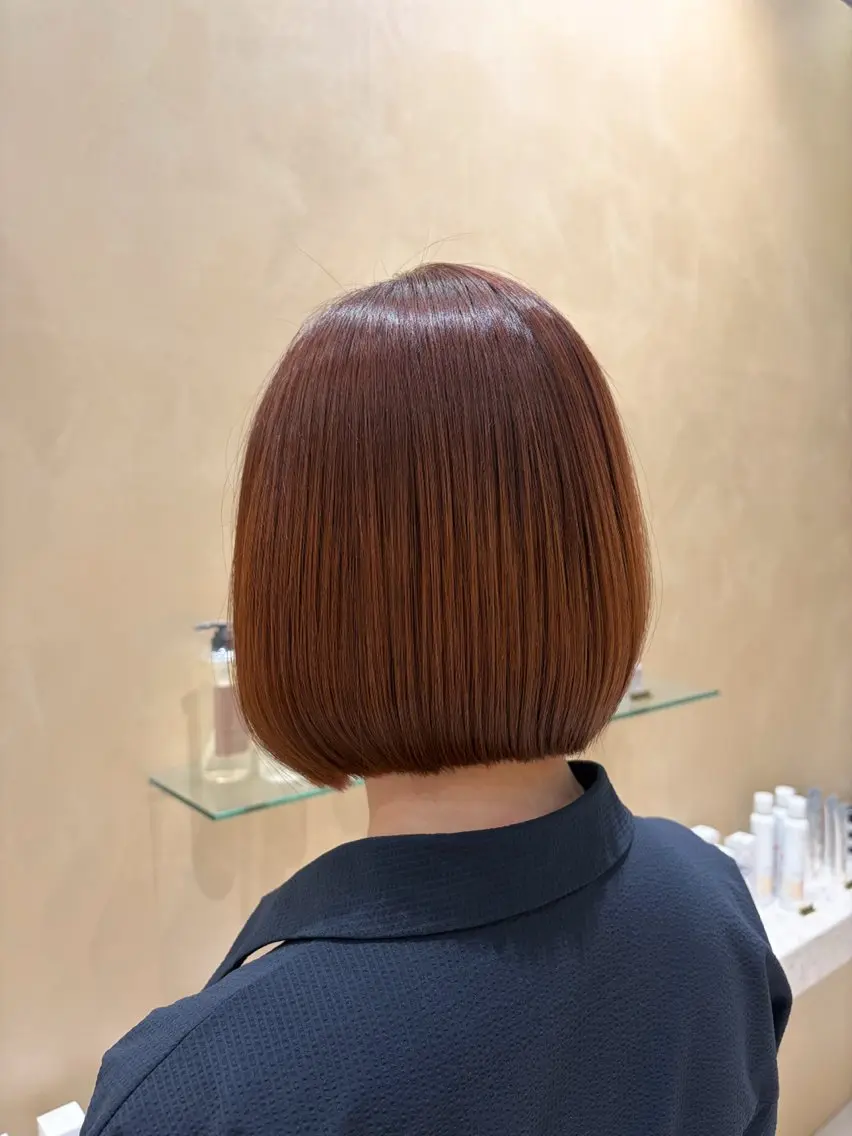 ショート カラー ボブ カット ヘアカラー トリートメント 🫧艶髪ボブ🫧 チカのヘアスタイル