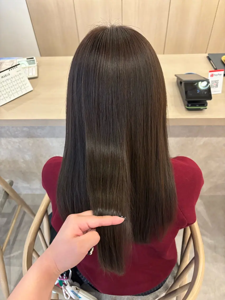 ロング カラー カット ヘアカラー トリートメント ボブ/顔周りレイヤー 🎀momoka🎀のヘアスタイル