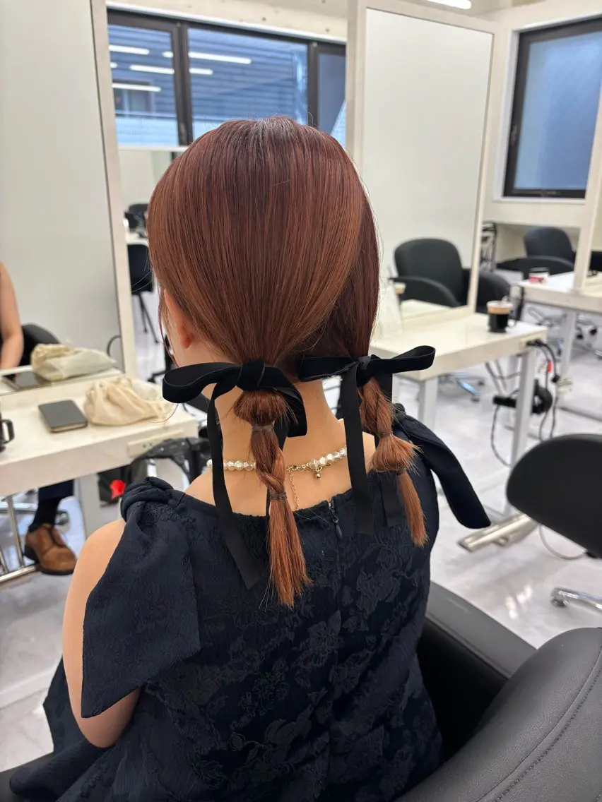 ミディアム デート ヘアセット Ayano🎀似 合わせ×透明感🎀のヘアスタイル