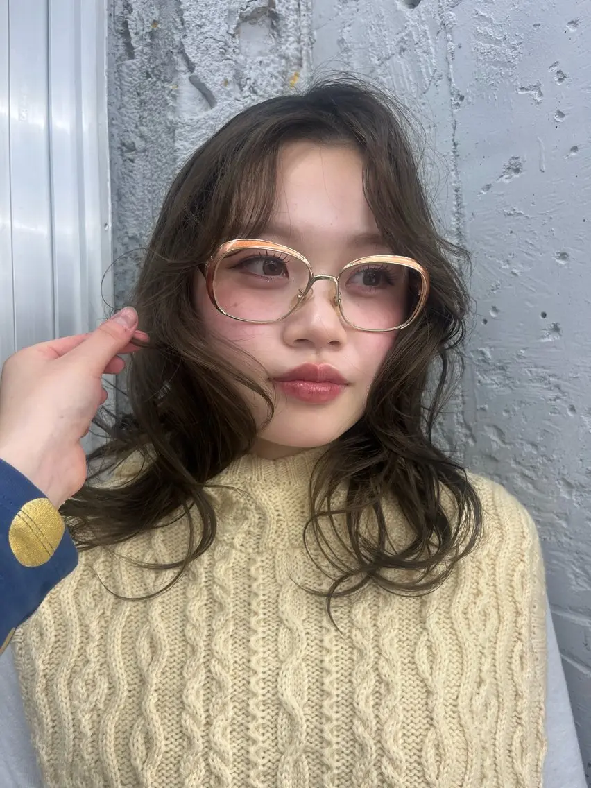 セミロング ヘアカラー Daisy／大名 ・天神／はやしれいのヘアスタイル