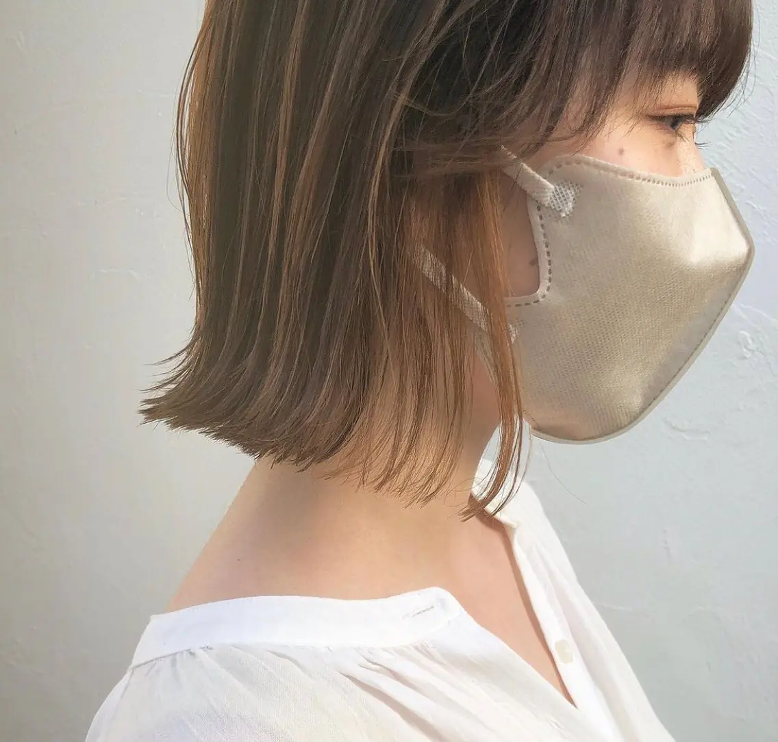 ショート カラー パーマ ヘアアレンジ 切りっぱなしボブ ベージュカラー ブリーチ ダブルカラー イヤリングカラー カット ヘアカラー トリートメント 【ツヤ髪美容師】 ツダケイスケのヘアスタイル