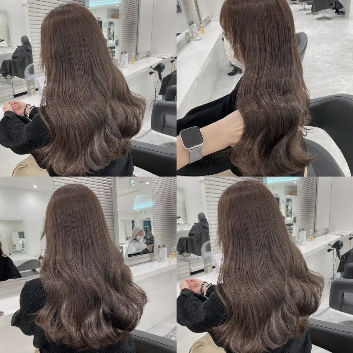 セミロング カラー センターパート特化 井上健太のヘアスタイル