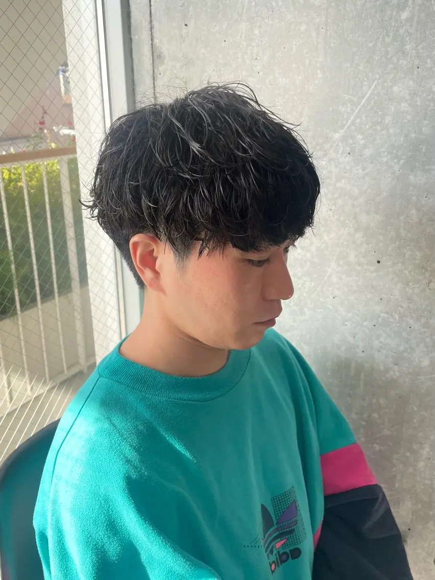 パーマ メンズ カット パーマ トリートメント ヘアセット メンズモテパーマ💙 fuwaのヘアスタイル