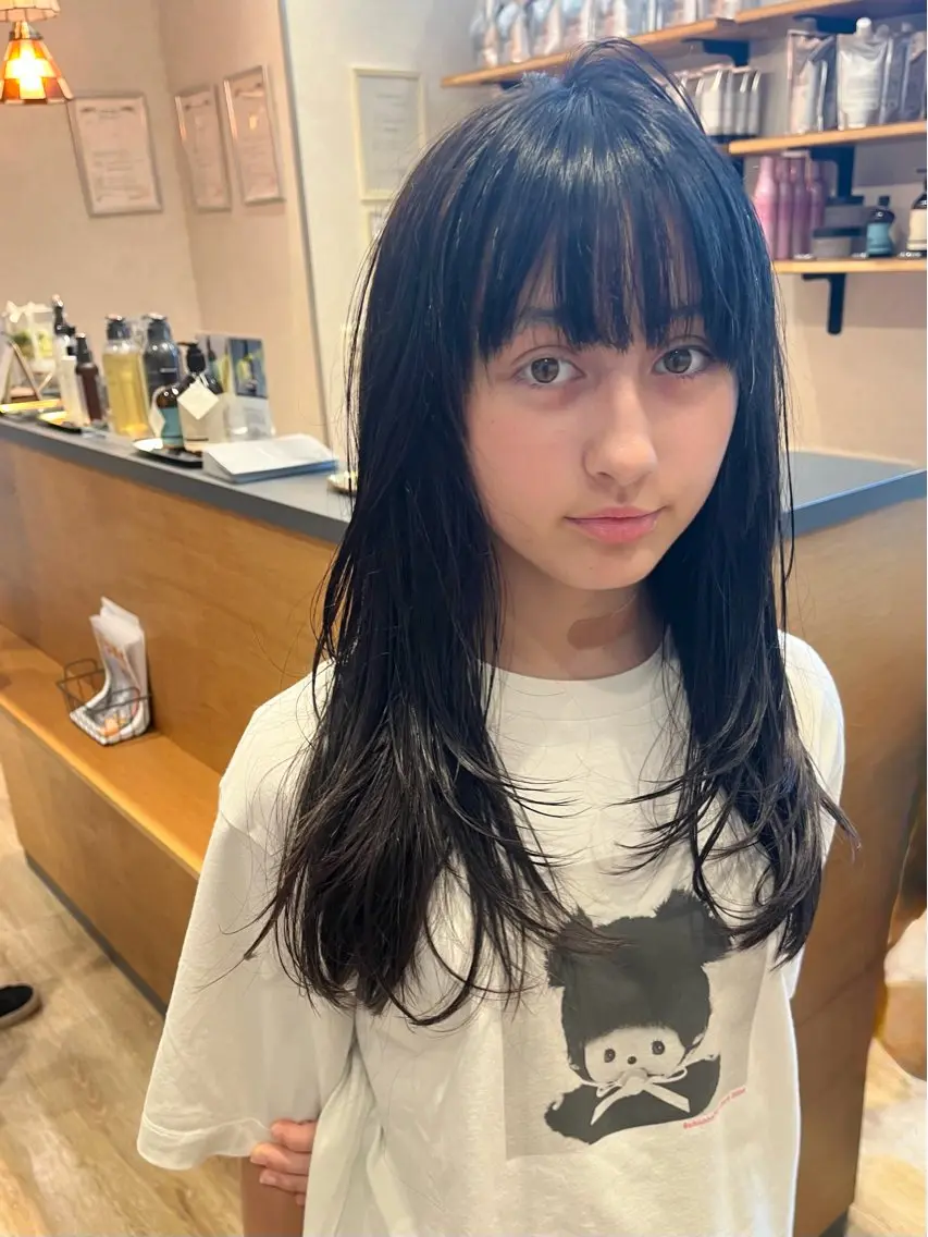 セミロング レイヤーカット＊艶＊ 蒲生四丁目＊山保美月のヘアスタイル