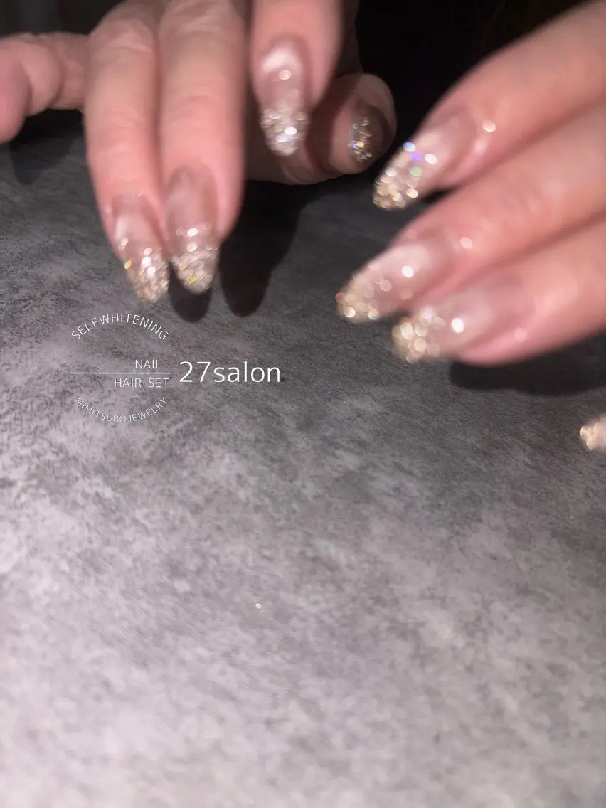 ネイル フラッシュネイル グラデーション マグネットネイル ハンドネイル 27salon yuinaのネイルデザイン