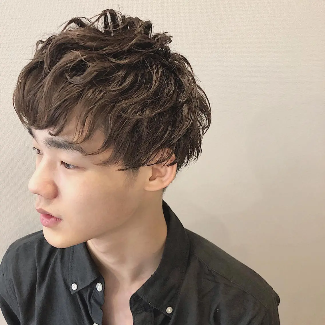 ショート パーマ メンズ マッシュ メンズパーマ ニュアンスパーマ 山口 浩之のヘアスタイル