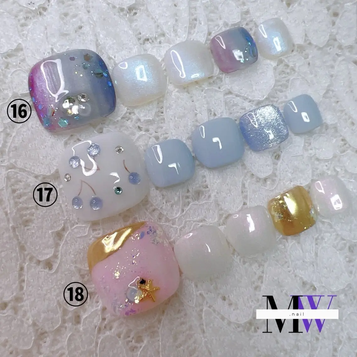 ネイル アートネイル フットネイル ジェルネイル フットネイル MW .nailのネイルデザイン