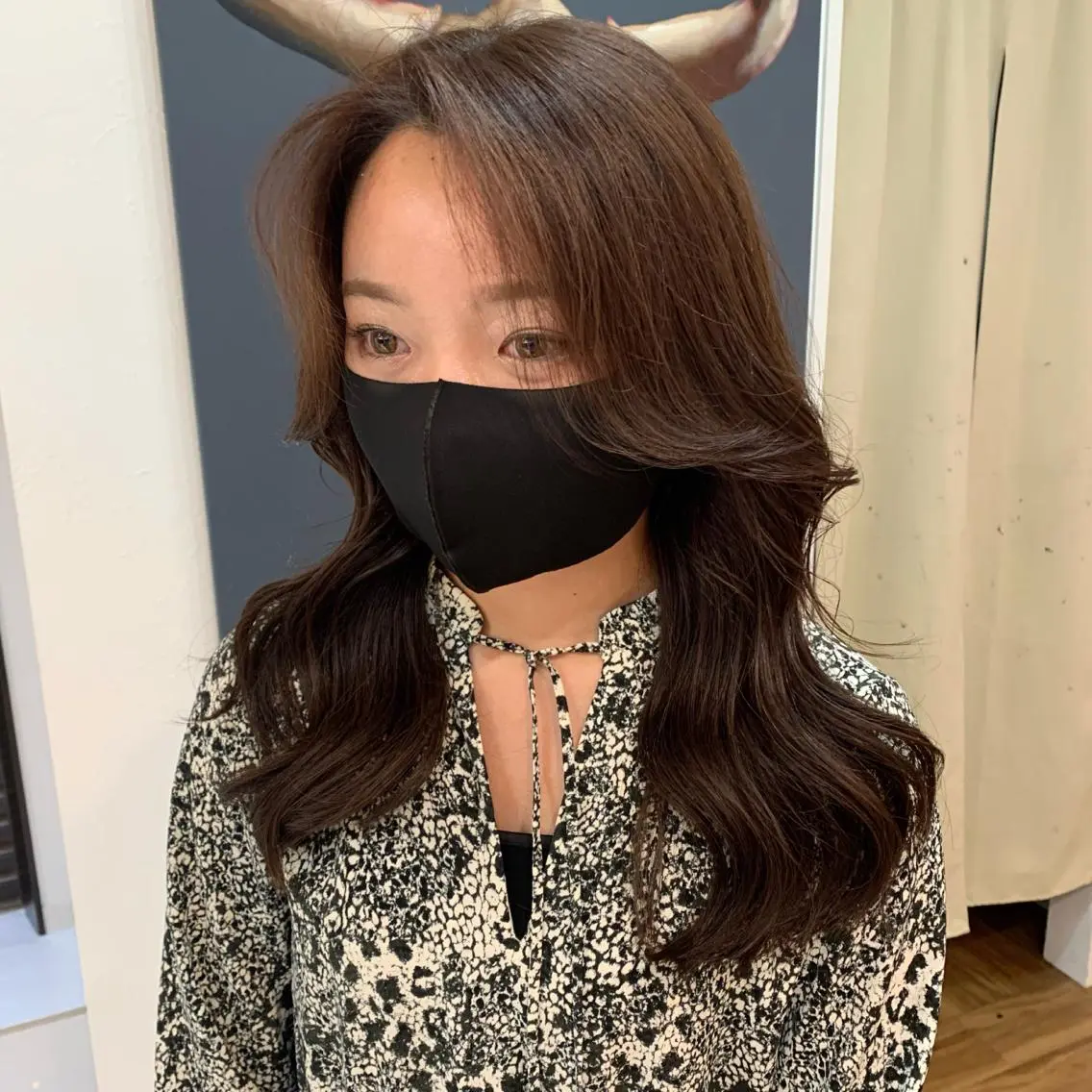 ロング カラー ベージュカラー ラベンダーカラー ラベンダーベージュ くびれヘア 【韓国風くびれヘア】 joule小木曽輝のヘアスタイル