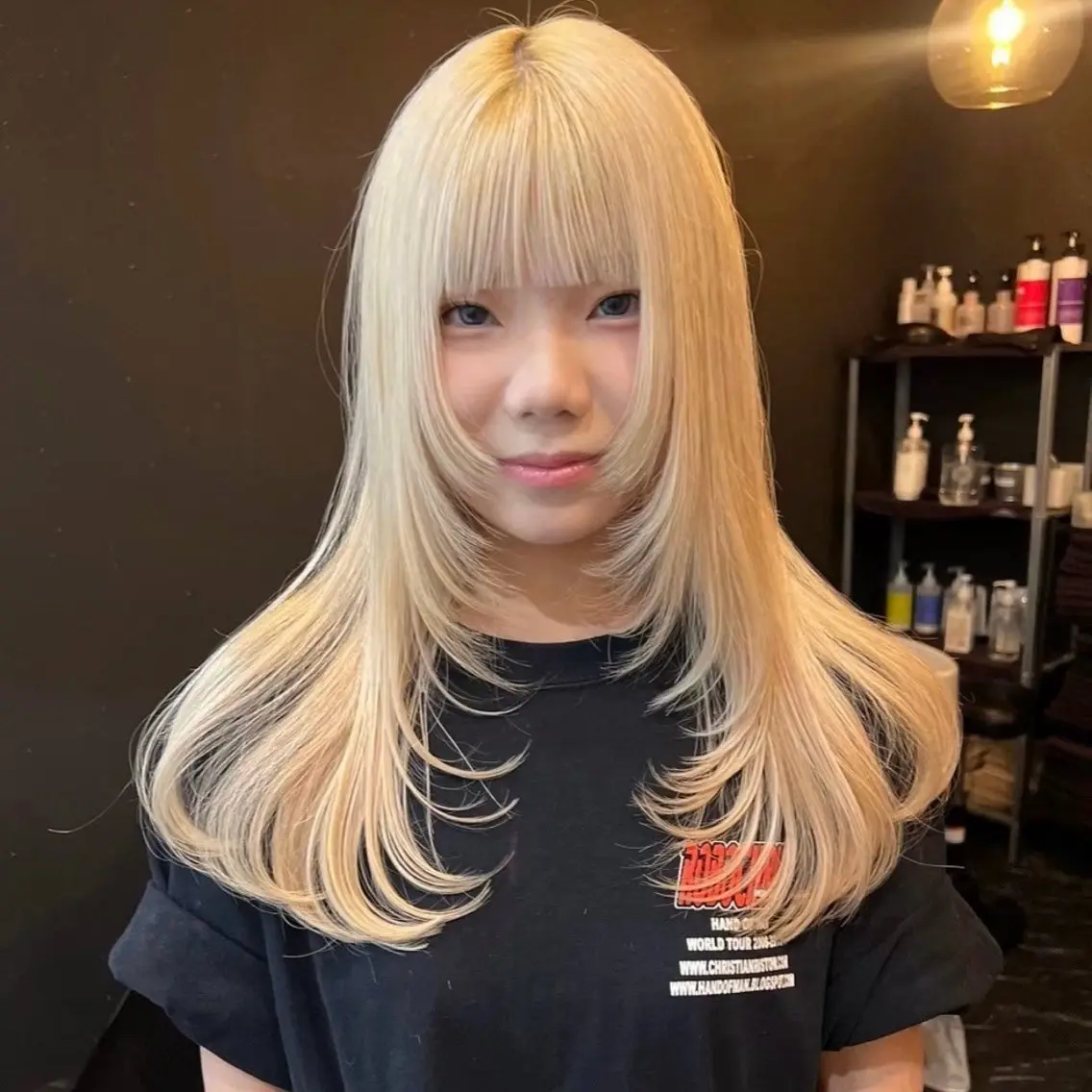 ロング カラー ミルクティーブラウン 名古屋/フウトのヘアスタイル