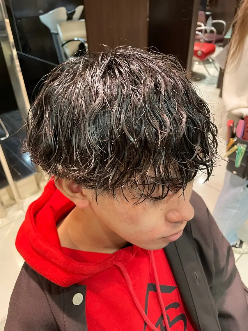 ミディアム カット パーマ 中島 稔/稲毛メンズパーマのヘアスタイル