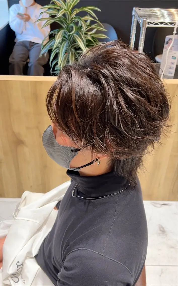 メンズ メンズウルフカット ウルフカット カット ルクール喜多町店 コムロのヘアスタイル